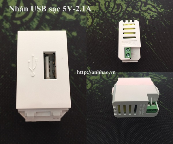 Nhân ổ cắm USB sạc điện thoại 5V-2A Sinoamigo